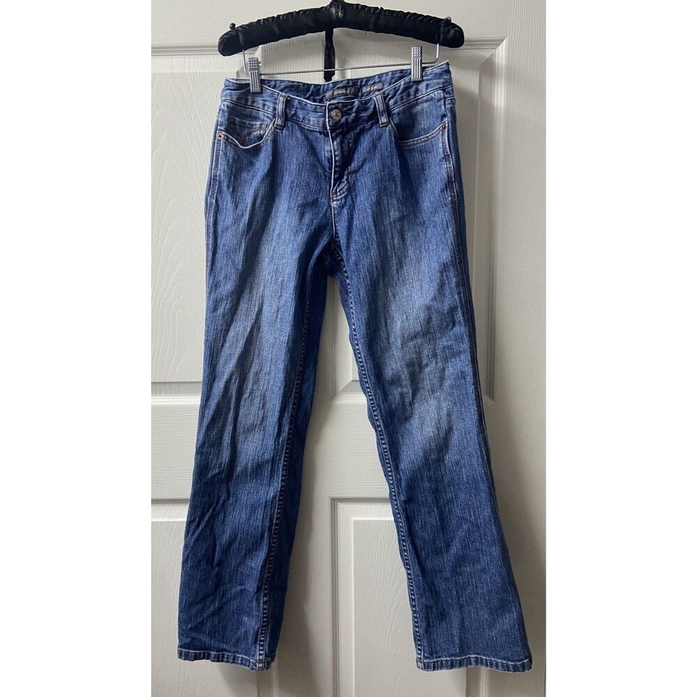 Liz Claibourne Slim Bootcut Denim Jeans Womens Blue Size 6 Midrise